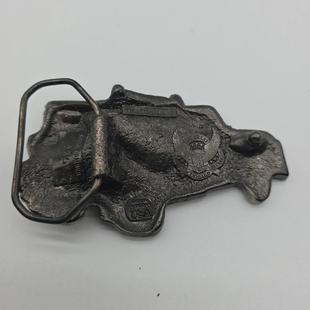 Vintage Rare BLUE 1980 Tow Truck Belt Buckle Made In USA #235 Great‎ American